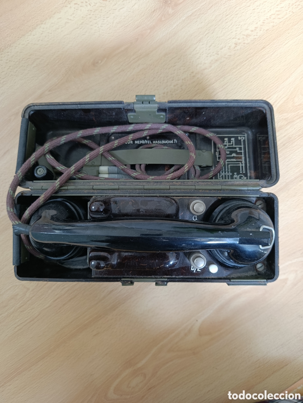 Militaria: Telefono de campa&ntilde;a checoslovaco tp 25