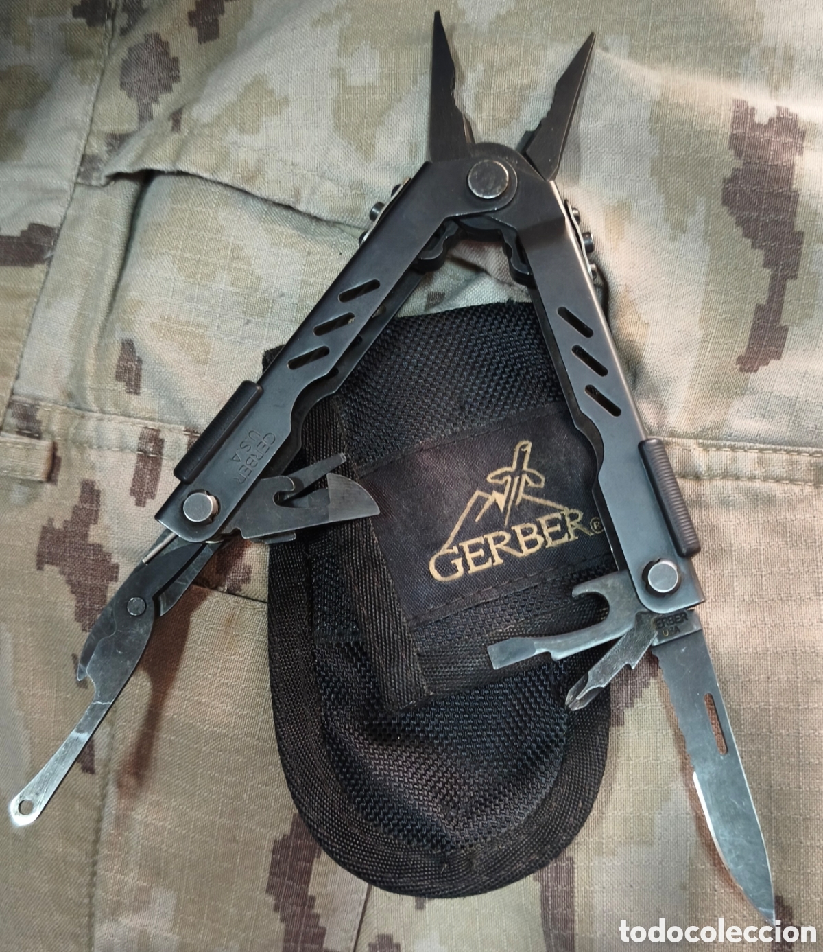 Militaria: ALICATES MULTIUSOS GERBER CON FUNDA POCO USO