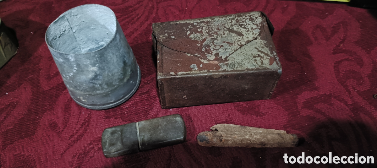 Militaria: Lote de piezas de trinchera guerra civil