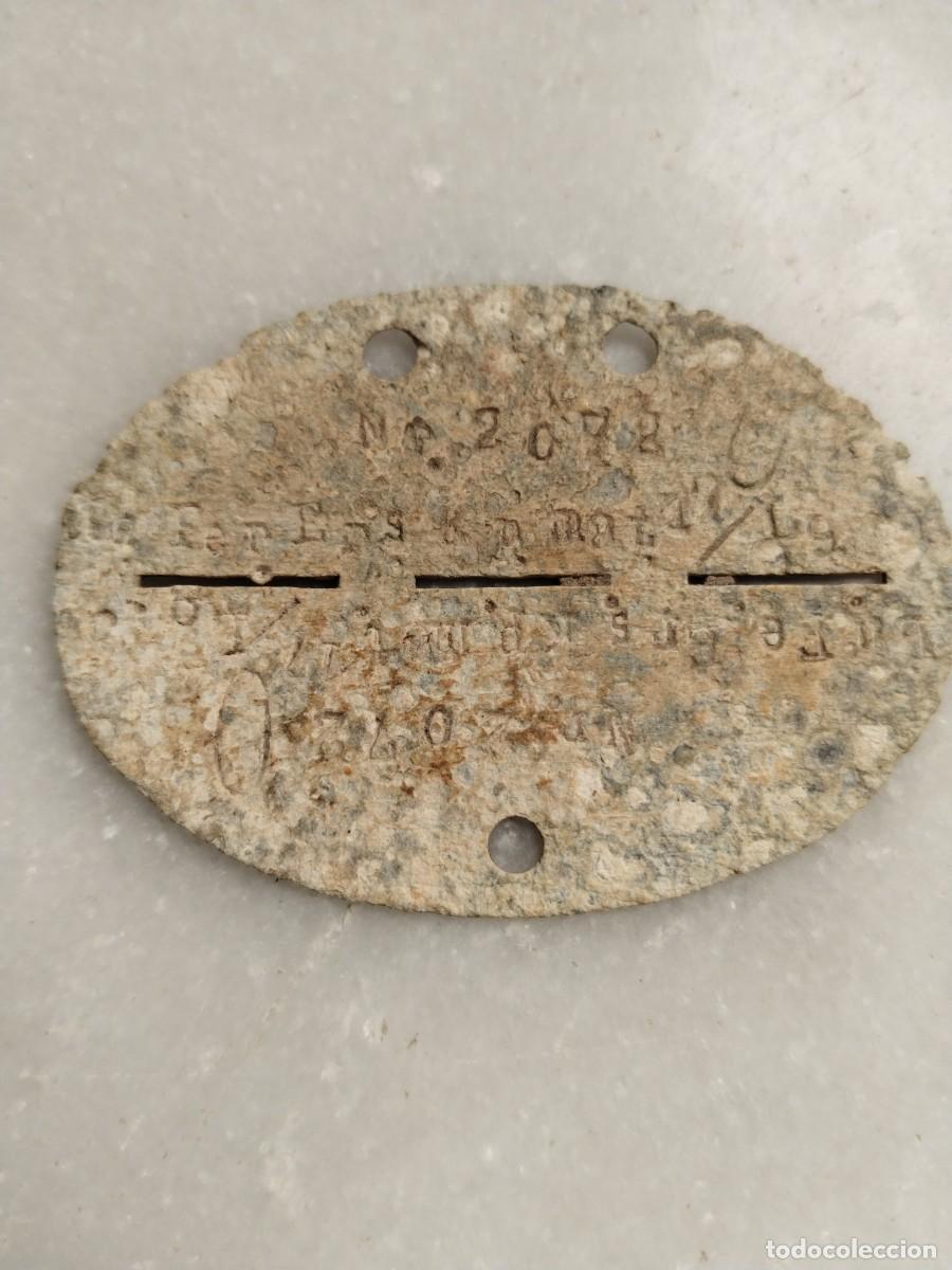Militaria: CHAPA IDENTIFICACI&Oacute;N LUFTWAFFE DE ZINC. 2A GUERRA MUNDIAL