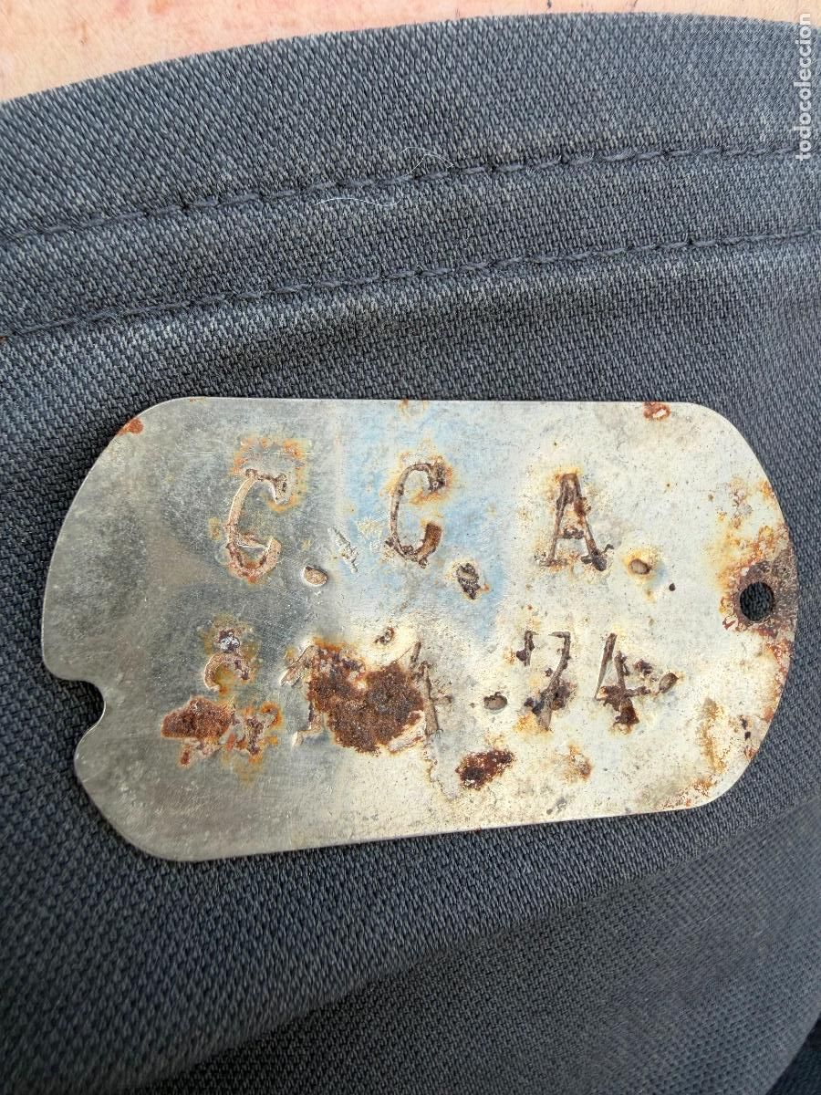 Militaria: Chapa de identificaci&oacute;n a identificar