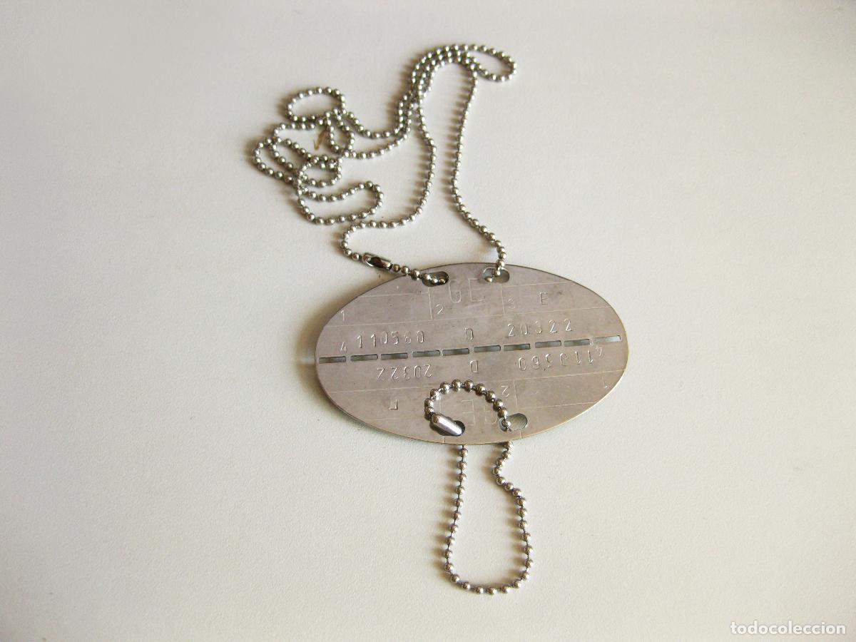 Militaria: PLACA DE IDENTIFICACI&Oacute;N DE SOLDADO ALEMAN. DOG TAG. A&Ntilde;OS 50
