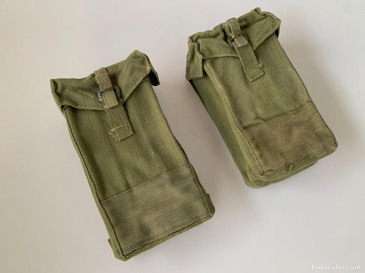 Militaria: Pareja Bolsillo Porta Cargador FN FAL Belga M37 Pattern Ej&eacute;rcito B&eacute;lgica VTG 50s