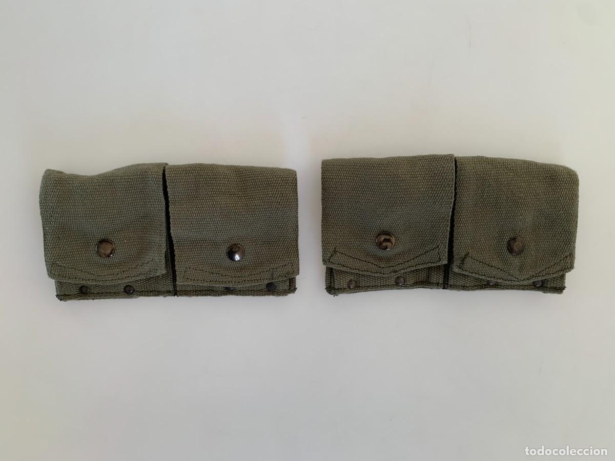 Militaria: Lote Bolsillo Porta Cargador MAS-39 TAP Paracaidistas Legi&oacute;n Indochina Algeria Francia VTG 50s