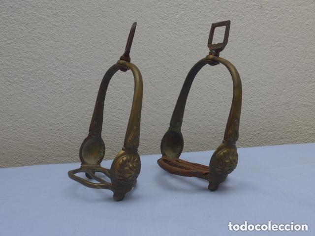 Militaria: Antiguos estribos de general de la guerra independencia, originales, caballeria.