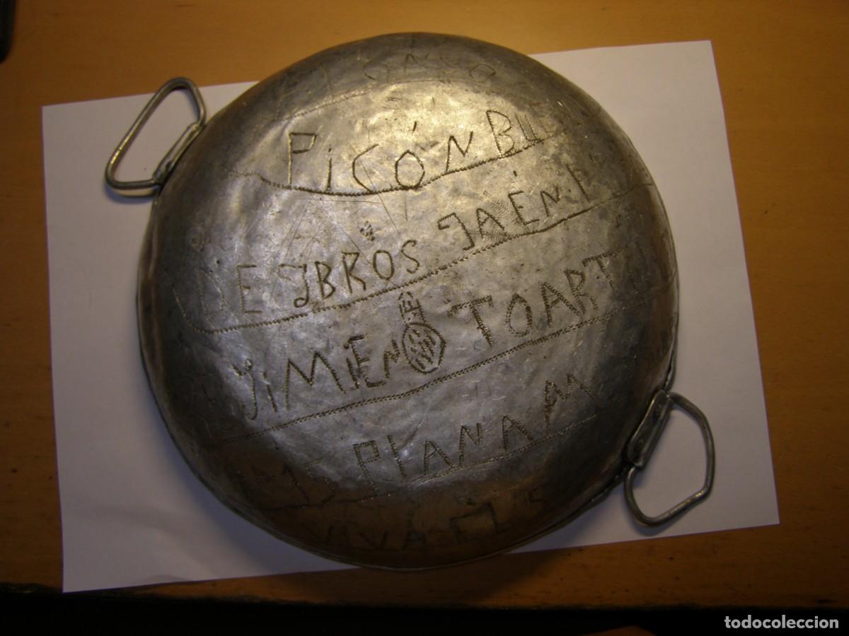 Military Antiques: Plato militar antiguo grabado, Alonso Picon Buendia, Ibros, Jaen. Regimiento artiller&iacute;a n&ordm; 15.