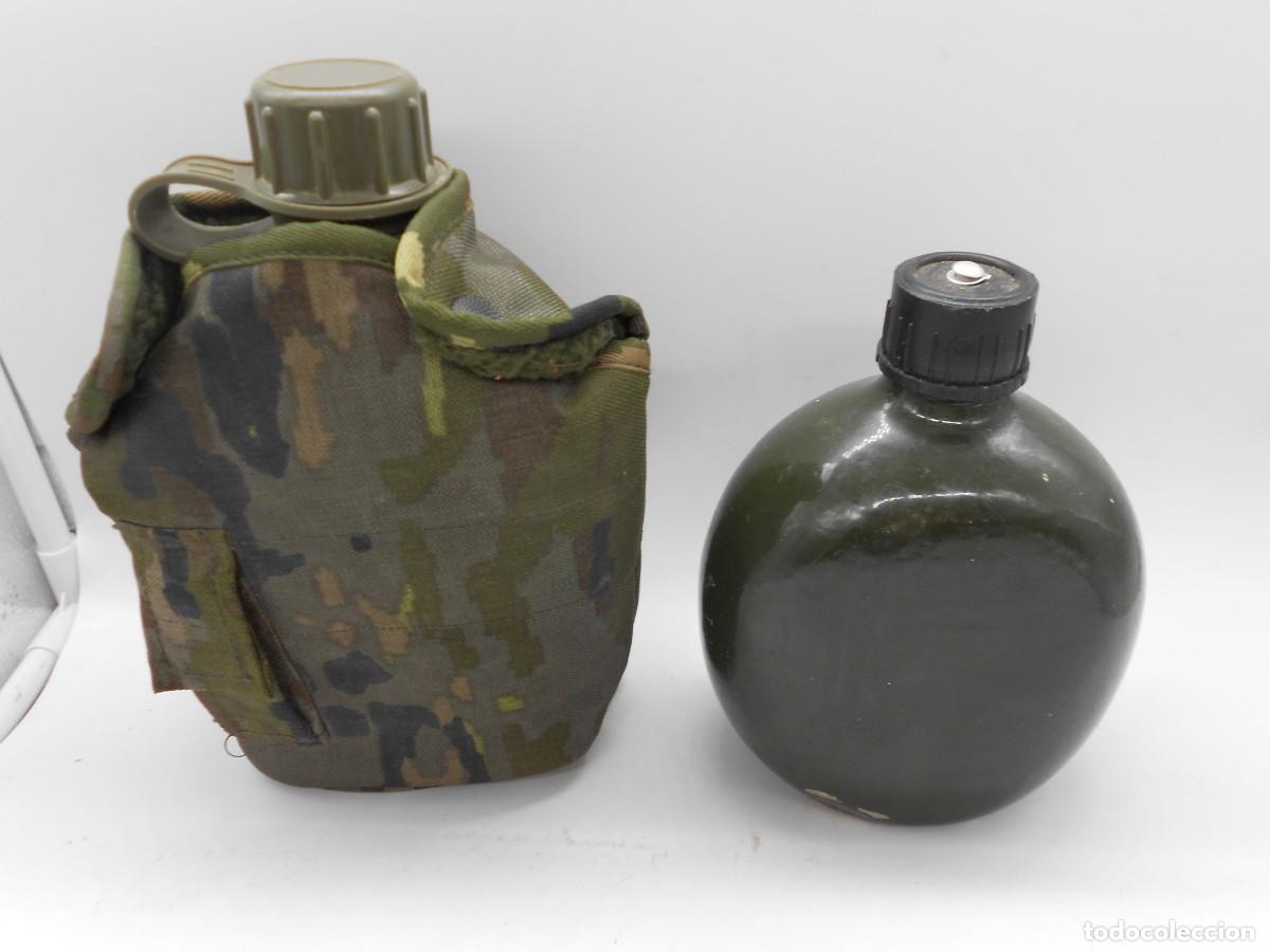 Militaria: lote dos camtimploras una con forro mimetico de plastico y la otra de aluminio con uso las dos