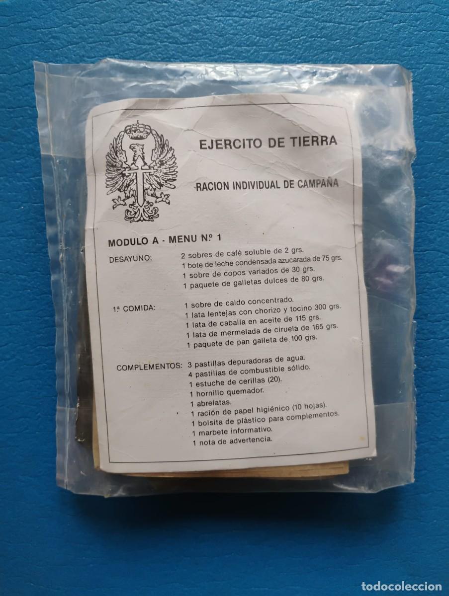 Military Antiques: RACION INDIVIDUAL DE CAMPA&Ntilde;A - EJERCITO DE TIERRA - SOLO &rdquo;COMPLEMENTOS&rdquo; - PRECINTADO