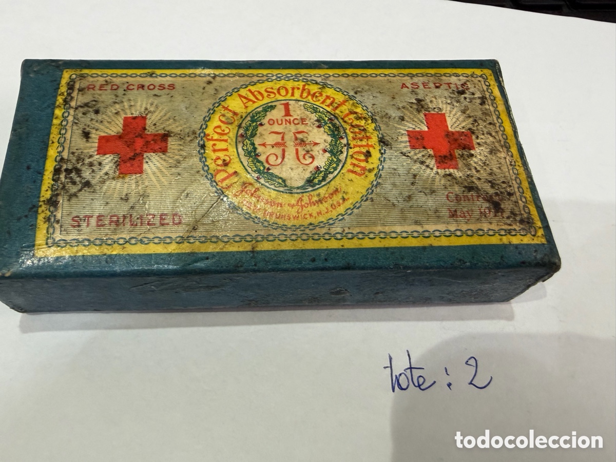 Militaria: Paquete Gasas 1917 - 1 y 2 Guerra Mundial y se utilizaron En Guerra Civil de Espa&ntilde;a - Cruz Roja Ingl
