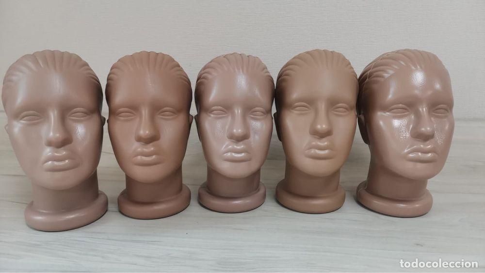 Militaria: Lote 5 cabezas manequines femeninas
