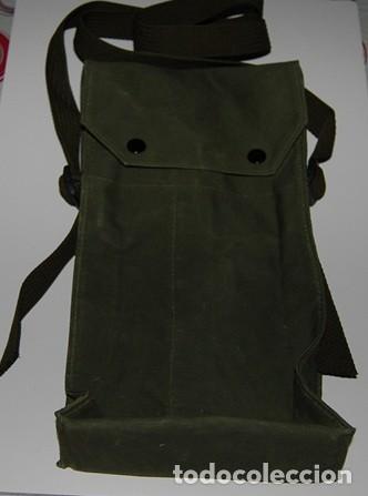 Militaria: BOLSO MILITAR DE LONA PARA EQUIPACION:RADIO, CARGADORES, LINTERNA, BRUJULA, PLANOS ETC