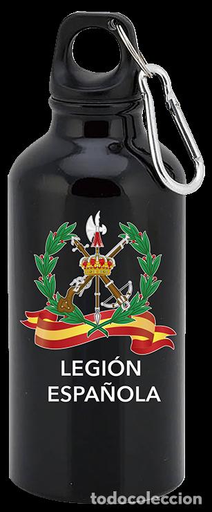Militaria: Bidon Alumino 400 ml negro Legi&oacute;n Espa&ntilde;ola
