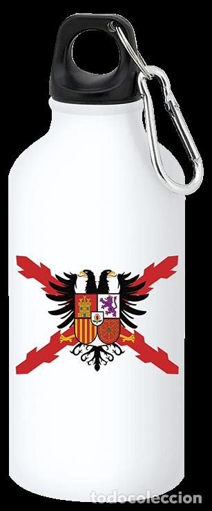 Militaria: Bidon Alumino 400 ml blanco cruz de borgo&ntilde;a