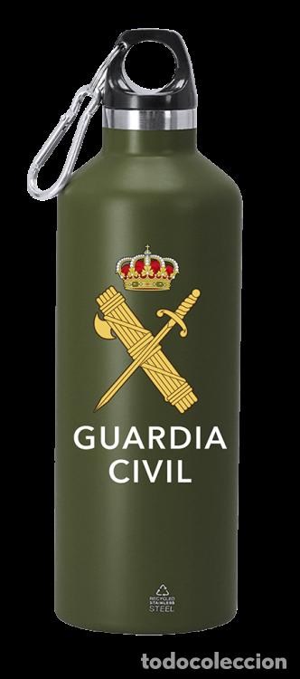 Militaria: Bidon Termico Alumino 500 ml verde Guardia Civil