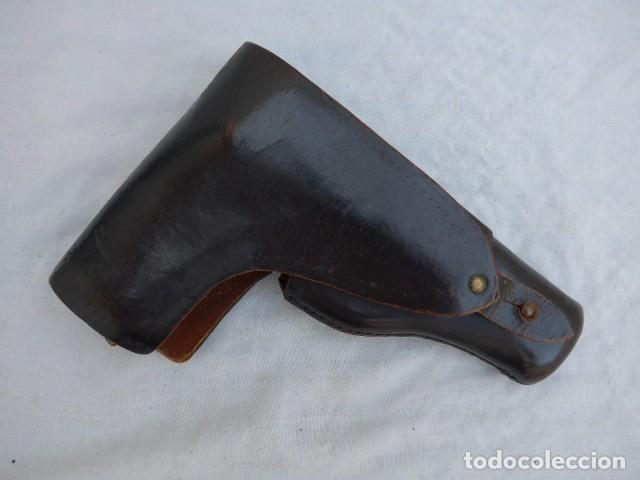 Militaria: ANTIGUA FUNDA PISTOLA CUERO NEGRO GUERRA CIVIL