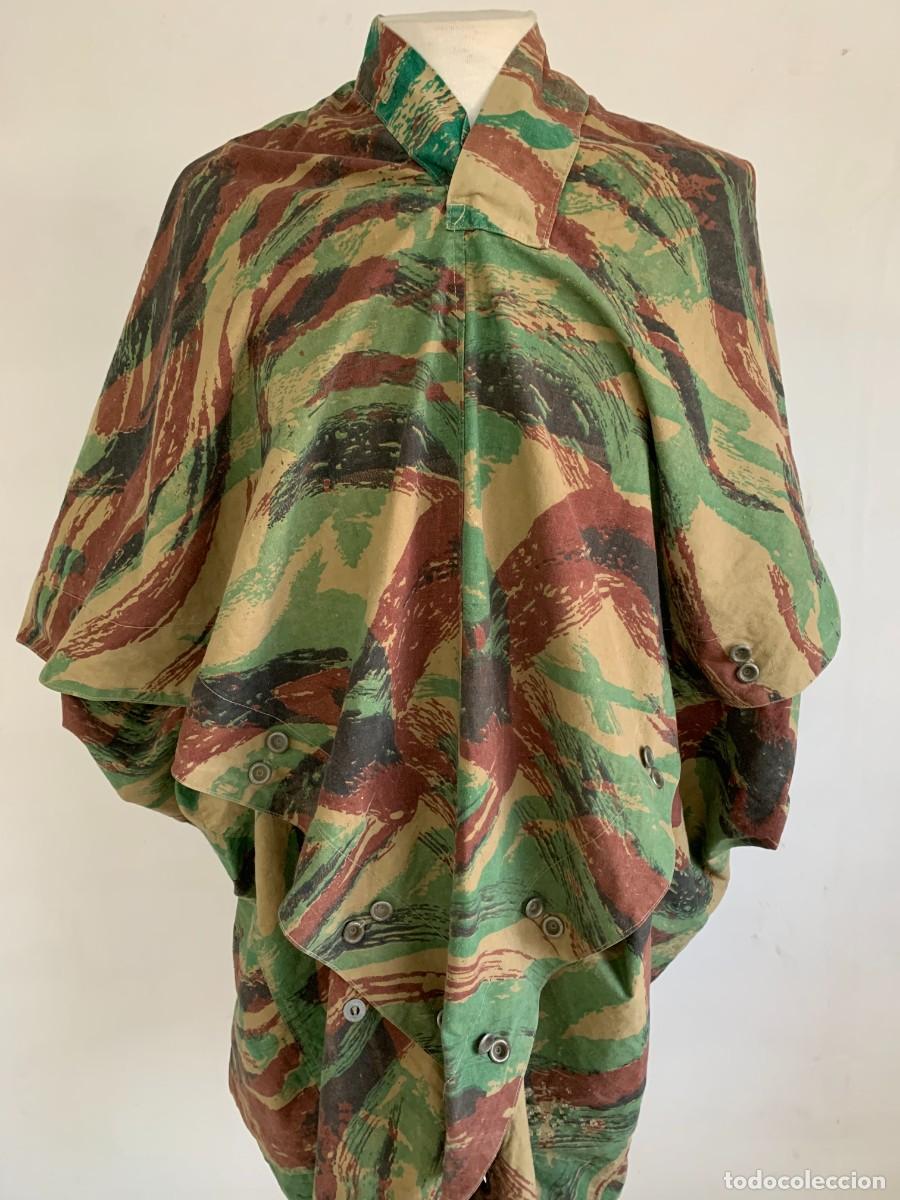 Militaria: Poncho Mle M51 Camuflaje Lizard Algeria Legion Extranjera Ej&eacute;rcito Francia VTG 50s