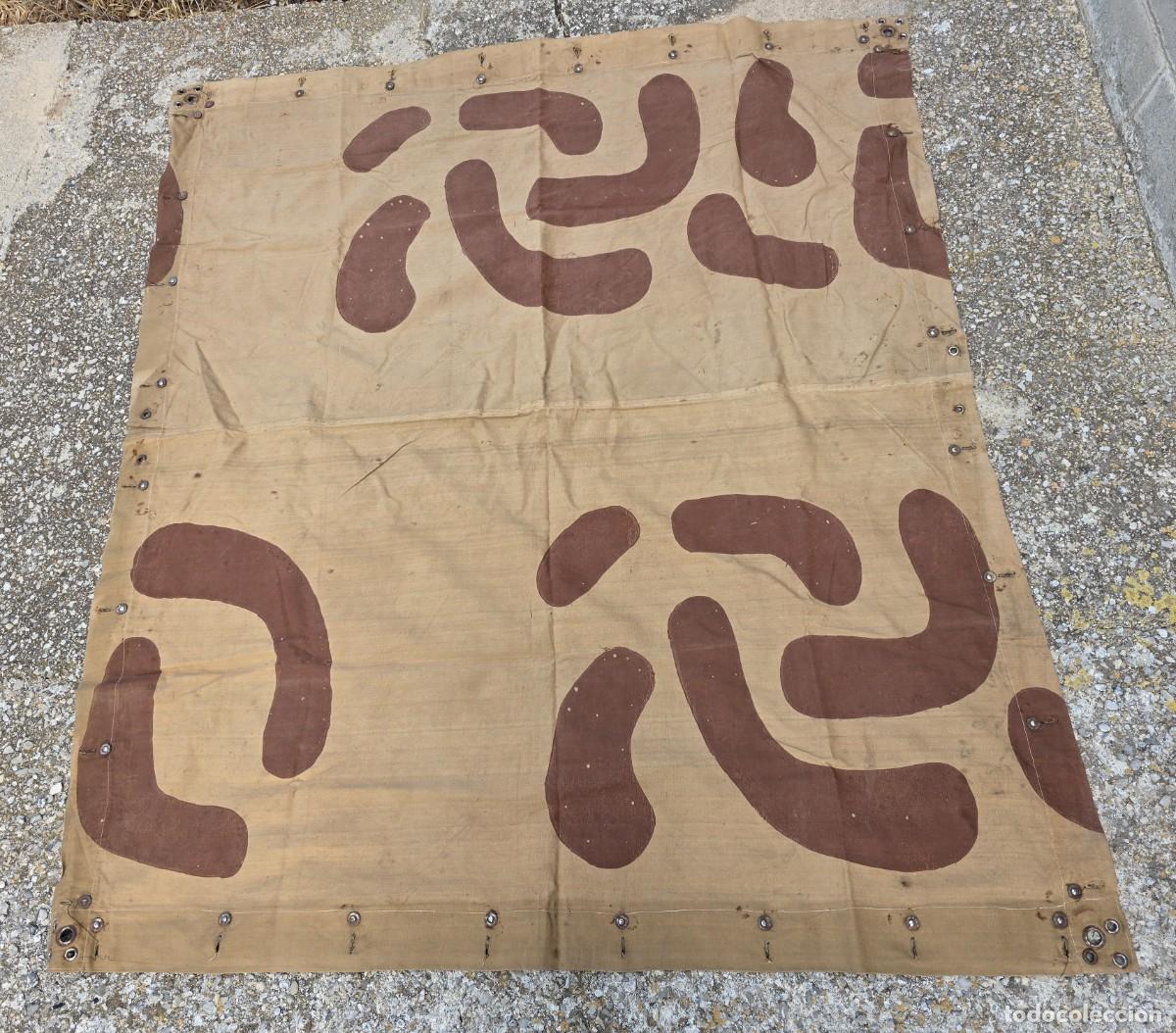 Militaria: Toldo - poncho Italiano de la Guerra Civil, 150 x 150 cm aprox.
