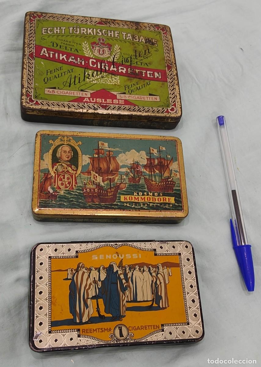 Militaria: Legion Condor..Guerra Civil..3 latas metalicas de cigarrillos Alemanas.1936..1939