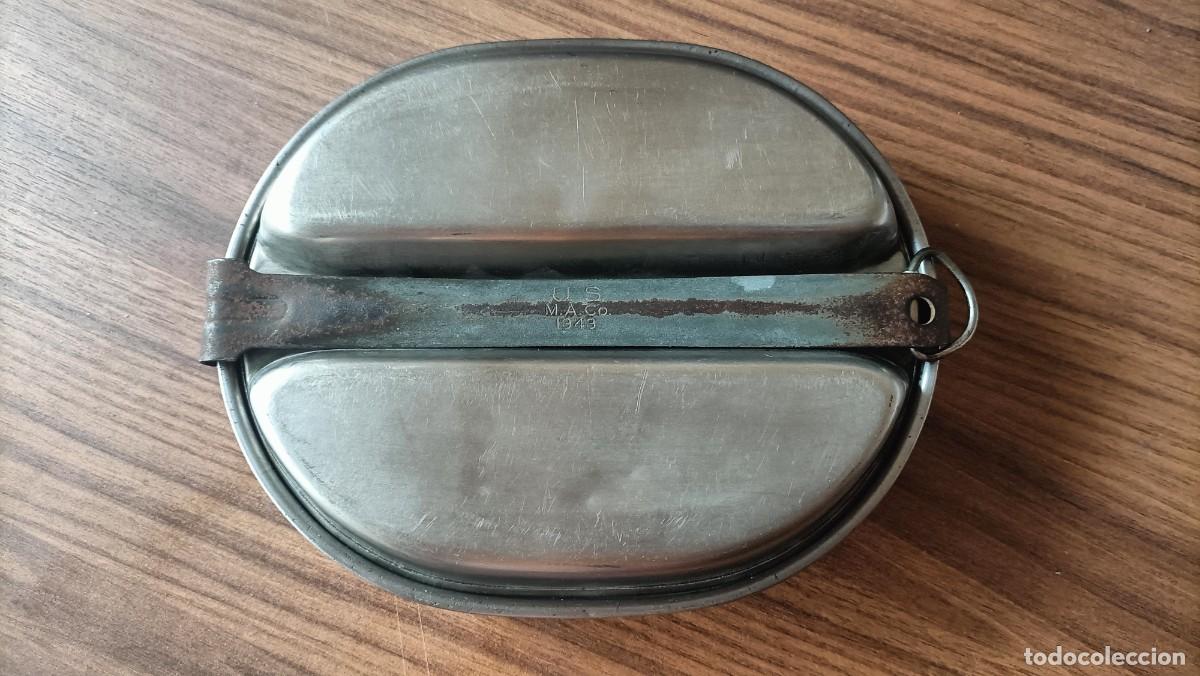 Militaria: Fiambrera Marmita US Army M-1932 (Meat Can / Mess Kit) - II Guerra Mundial Original