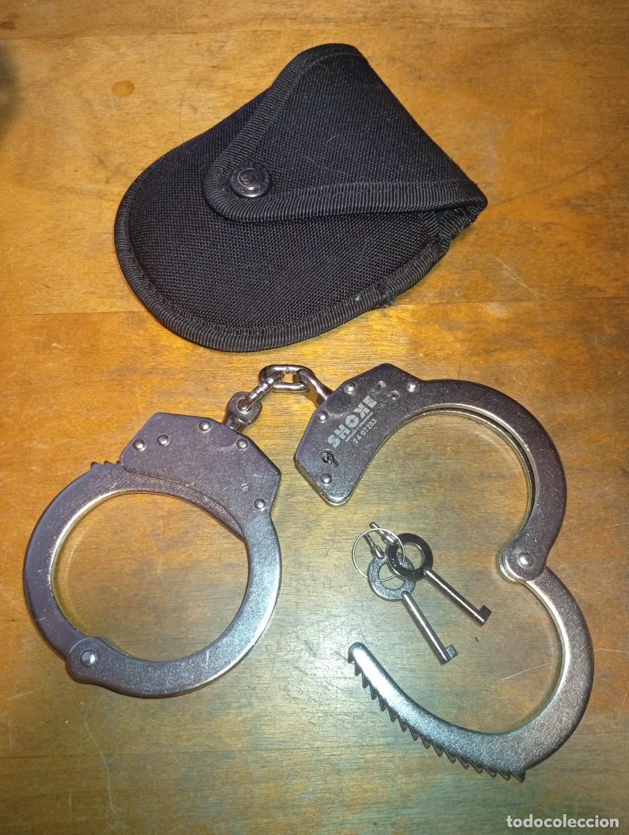 Militaria: CURIOSAS ESPOSAS GRILLETES SHOKE ORIGINAL MADE IN SPAIN MILITAR POLICIA SEGURIDAD GUARDIA