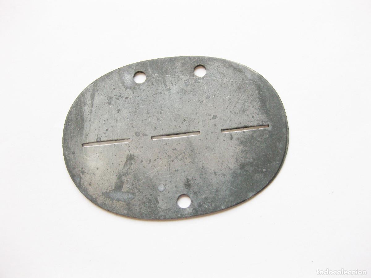 Militaria: PLACA O CHAPA ORIGINAL DE ZINK DE IDENTIFICACION ALEMANA O DIVISION AZUL SIN MARCAR. DEV