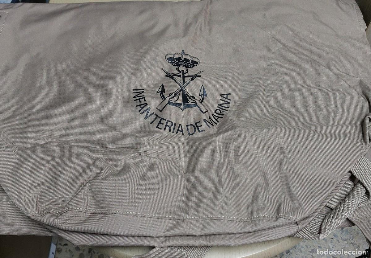 Militaria: Saco petate de Infanter&iacute;a de Marina, nuevo modelo, con serigrafia, realizado en cordura, arido.