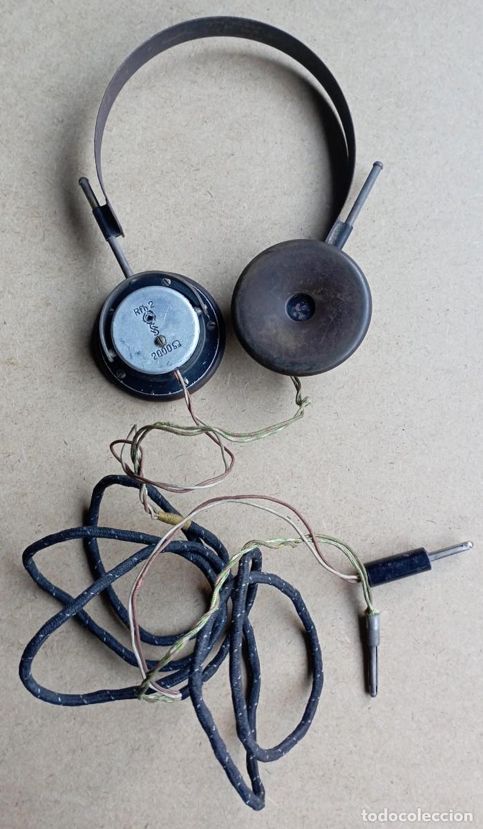Militaria: Auriculares (ohrh&ouml;rer, headphones) operador de radio (III Reich Hitler- Nazi- Alemania) WWII