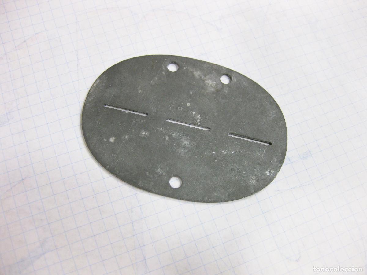Militaria: PLACA O CHAPA ORIGINAL DE ZINK DE IDENTIFICACION ALEMANA O DIVISION AZUL SIN MARCAR. DEV