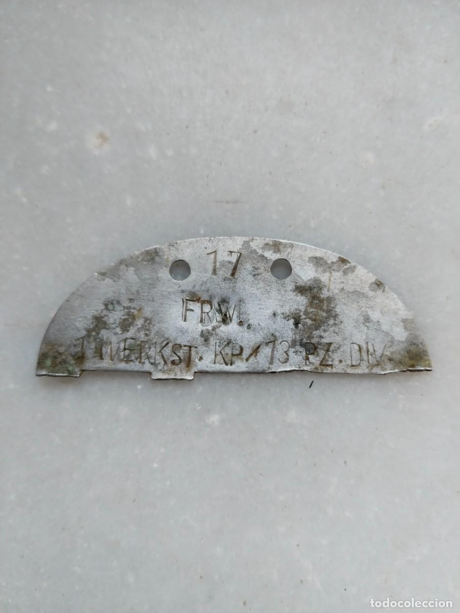 Militaria: CHAPA IDENTIFICACI&Oacute;N WEHRMACHT MEC&Aacute;NICO 13 PANZER DIVISI&Oacute;N. MEDIA CHAPA ALUMINIO