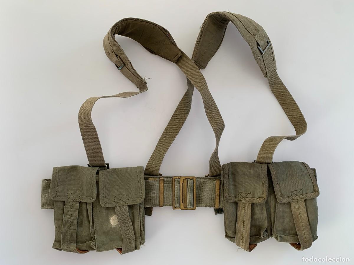 Militaria: Equipo Combate M67 Porta Cargador Trinchas Ce&ntilde;idor Ej&eacute;rcito Tierra VTG 60s