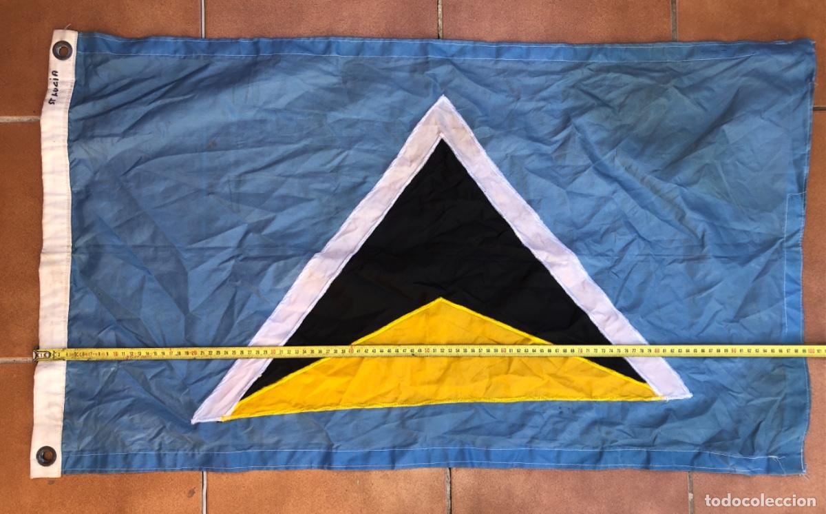 Militaria: BANDERA DE BARCO DE LA ISLA DE SANTA LUC&Iacute;A .