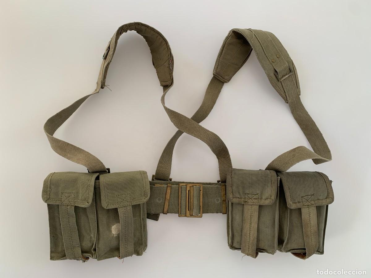 Militaria: Equipo Combate M67 Porta Cargador Trinchas Ce&ntilde;idor Ej&eacute;rcito Tierra VTG 60s