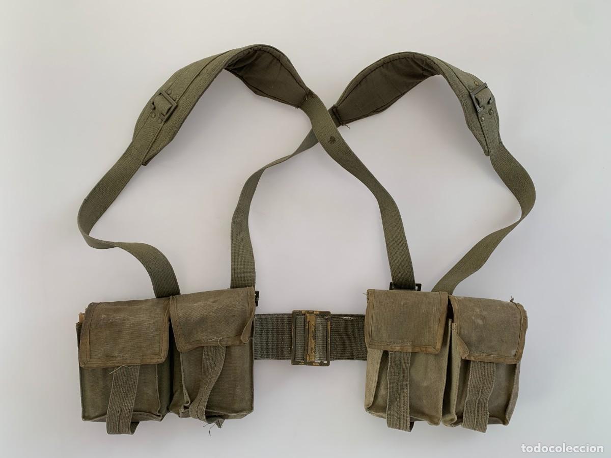 Militaria: Equipo Combate M67 Porta Cargador Trinchas Ce&ntilde;idor Ej&eacute;rcito Tierra VTG 60s