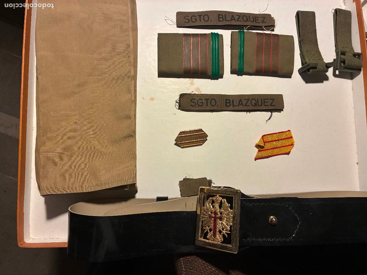 Militaria: Lote complementos sargento ej&eacute;rcito de tierra, ver fotos Blazquez
