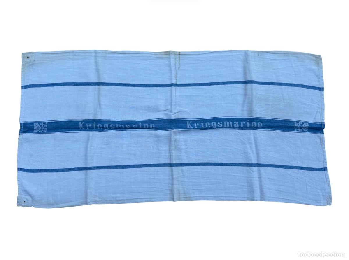 Militaria: TOALLA MEDIANA PERTENECIENTE A LA KRIEGSMARINE. MUY RARA.