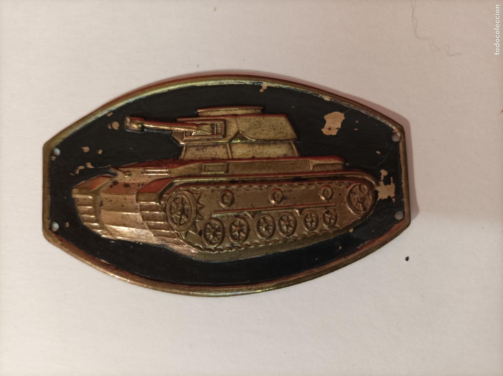 Militaria: DISTINTIVO CHAPA MILITAR CARRISTA TANQUISTA