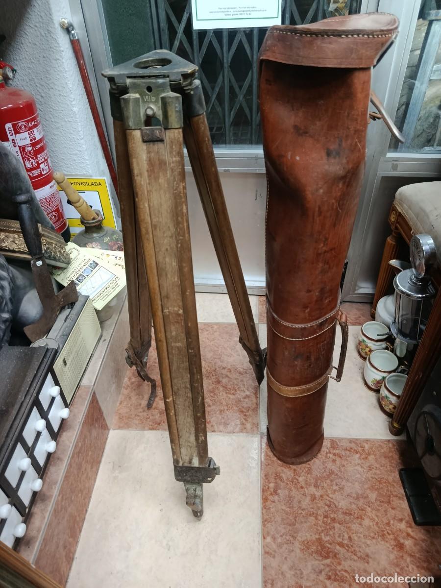 Militaria: Espectacular tr&iacute;pode-soporte de teodolito.principios siglo XX.Militar?