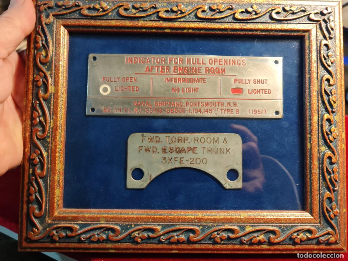 Militaria: indicadores militares submarino s 34 Cosme garcia .militar. chapa met&aacute;lica . cartel .