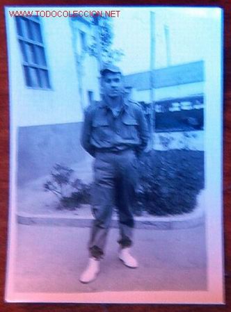 Militaria: Foto de soldado, 7,5 x 10,5 cms.