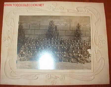 Militaria: Foto de una compa&ntilde;&iacute;a (tal vez de infanter&iacute;a), 23 x 17 cms.