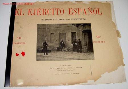Militaria: EL EJERCITO ESPA&Ntilde;OL. Colecci&oacute;n de fotograf&iacute;as instant&aacute;neas. 16 autotipias, reflejo de la vida de cua