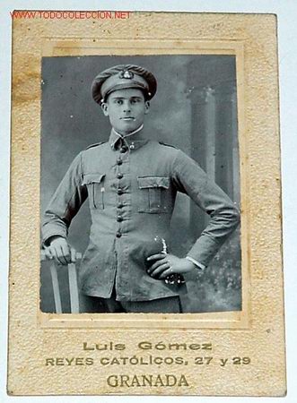 Militaria: ANTIGUA FOTOGRAFIA ORIGINAL DE MILITAR ESPA&Ntilde;OL -5,5 X 8,5 CMS.