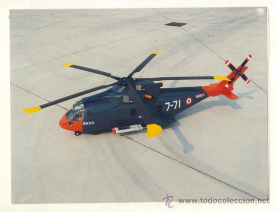 Militaria: Foto Promo Gruppo Agusta maqueta Agusta-Westland EH 101 Merlin / 24 x 18