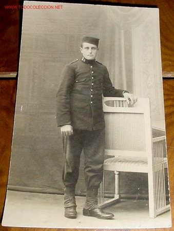 Militaria: ANTIGUA FOTO-POSTAL MILITAR ESPA&Ntilde;OL  - SIN DIVIDIR - NO CIRCULADA.