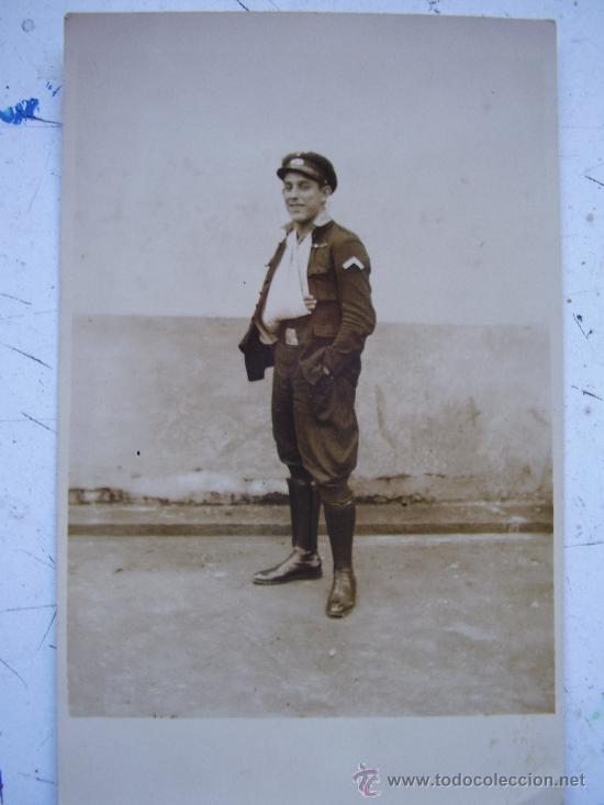 Militaria: GUERRA DE AFRICA: FOTO DE MILITAR CONDUCTOR DE INGENIEROS, HERIDO EN COMBATE CON SU ANGULO DE HERIDO