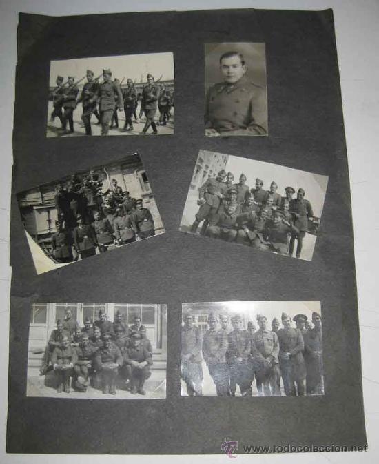 Militaria: 6 FOTOGRAFIAS  DE MILITARES ESPA&Ntilde;OLES EN EL SERVICIO MILITAR - POSIBLEMENTE POSTERIOR A LA GUERRA CI