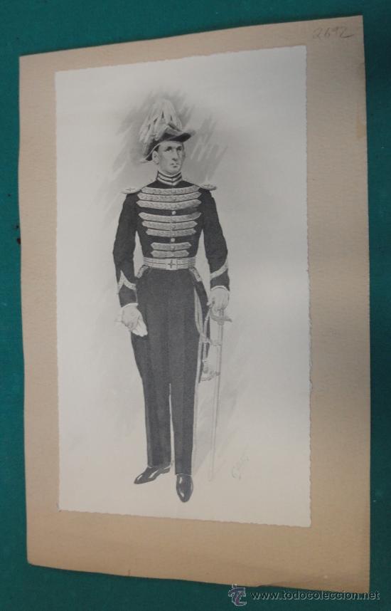 Militaria: L&aacute;mina de uniforme de, 35 x 23 cm aprox.