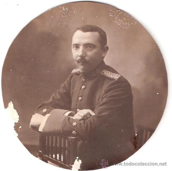 Militaria: FOTOGRAFIA ORIGINAL MILITAR. MEDIDAS:  9.5 CM, DIAMETRO.