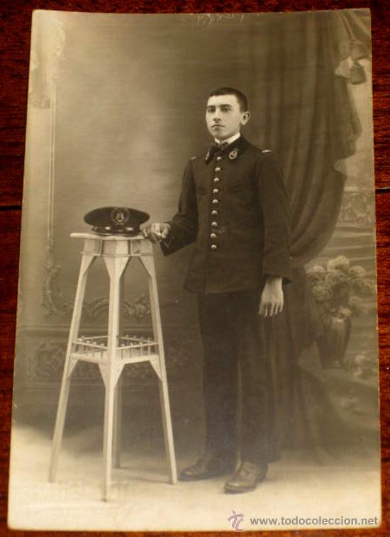 Militaria: ANTIGUA FOTO POSTAL DE  PERSONAJE CON UNIFORME DE BANDA DE MUSICA -