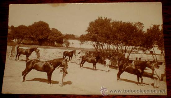 Militaria: ANTIGUA FOTOGRAFIA ALBUMINA  DE LAS CABALLERIZAS MILITARES DE LA ACADEMIA DE CABALLERIA DE VALLADOLI